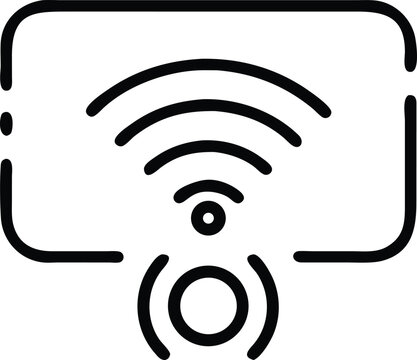 Aesthetic Wi Fi Icon In Neutral Tones
