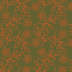 Elegant Floral Pattern for Textiles and Wallpapers
