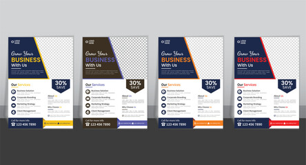 Modern Grow Your Business Flyer Template | Corporate Agency Promo