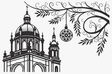 ornaments sihouette black vector
