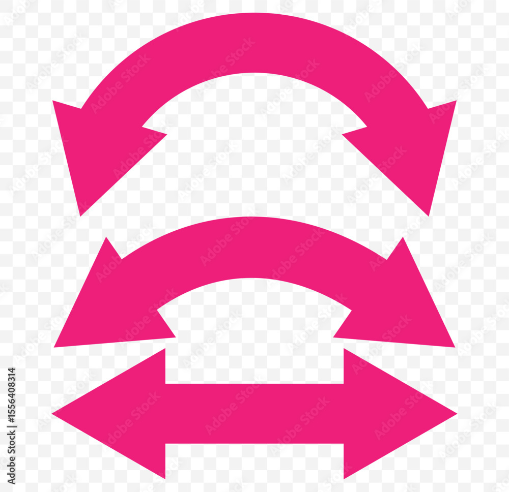 Poster double sided arrow icon vector on transparent background. two way arrow icon. dual sided arrow vecto