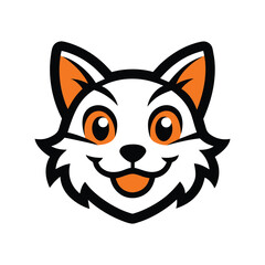 Cartoon Playful Cat Head Mascot Logo Vector for Cute Fun Animal Branding Projects