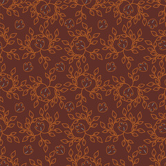 Elegant Floral Pattern for Textiles and Wallpapers
