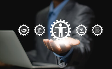 Legal services and expert consultation cover business, finance, and intellectual property matters, including corporate legal counsel, crime-related acts, compliance with laws, regulations.