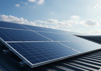Sustainable Innovation: Solar Array Transforming Sunlight into Electricity