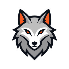 Wolf Head Mascot Logo Vector Illustration for Strong Fearless Animal Branding Art