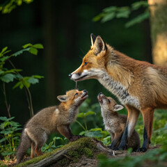 Fototapeta premium red fox vulpes