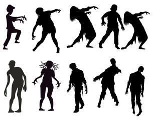 Terrifying Zombie with Decayed Face in Dark Horror Scene