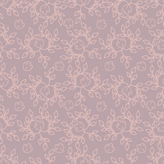 Tropical flower pattern seamless, silhouette of blooming, hand drawn botanical, Floral leaf for spring and Summer time, natural ornaments for textile, fabric, wallpaper, background design.
