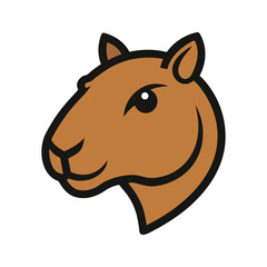 Capybara Head Mascot Logo Vector Perfect for Unique and Cute Animal Branding Ideas