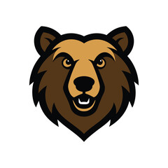 Bear Head Mascot Illustration for Strong Powerful Animal Logo Designs and Branding