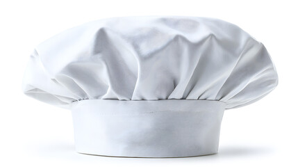 Traditional White Chef's Hat Isolated on White Background