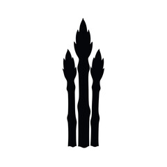 asparagus outline vegetable black vector organic