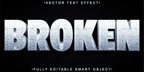  Grunge Cracked Broken Distorted Glitch Effect Design Vector Fully Editable Smart Object Text Effect