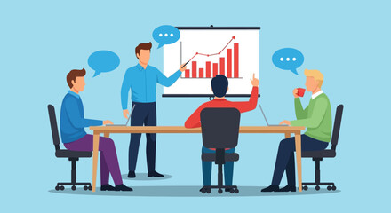 Business Meeting Presentation Team Collaboration and Growth Strategy