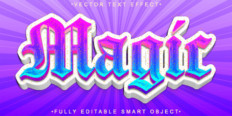  Mystical Magical Fairy Wizard Spell Enchant Style Design Vector Fully Editable Smart Object Text Effect