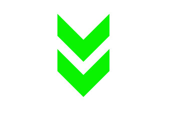 Bold Green chevron arrows pointing to the right on a white background. The modern and minimalistic design symbolizes direction, movement, progress, or forward navigation. Ideal for use in web design.