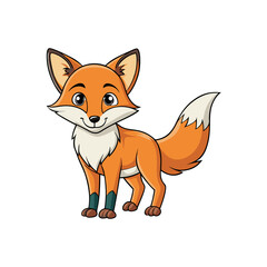Obraz premium red fox cartoon