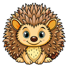 cartoon, animal, lion, hedgehog, vector, illustration, mammal, cat, character, isolated, wild, art, fun, wildlife, cute, nature, drawing, baby, safari, funny, smile, brown, zoo, comic, happy