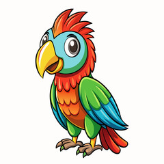 parrot on a white background