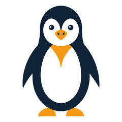 penguin on a white