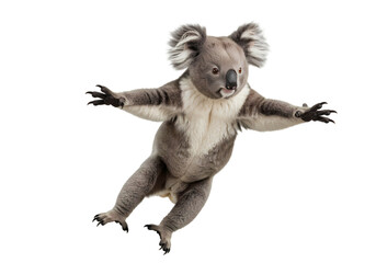 Koala Bear in Mid-Air: Wildlife Photography