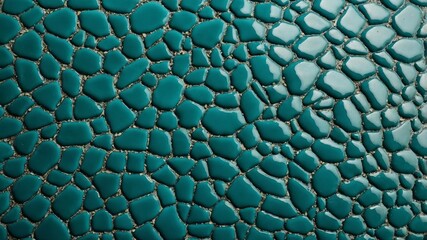 Colorful Turquoise Mosaic Tiles Arranged in an Intricate Pattern, Showcasing Various Shapes and Sizes for a Stunning Decorative Effect Indoors or Outdoors