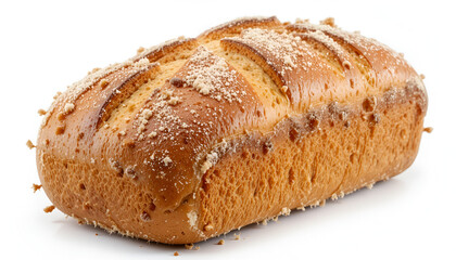 Golden challah loaf glistens, adorned with sweet crumble topping, perfect for holiday feasts or traditional bakery displays.