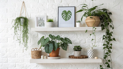 potted plant on the wall