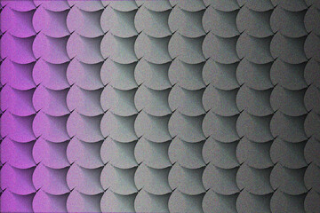 Abstract Geometric Pattern with Overlapping Circles and Gradient Color Transition from Purple to Gray Textured Background with Shadow © Goldren Max