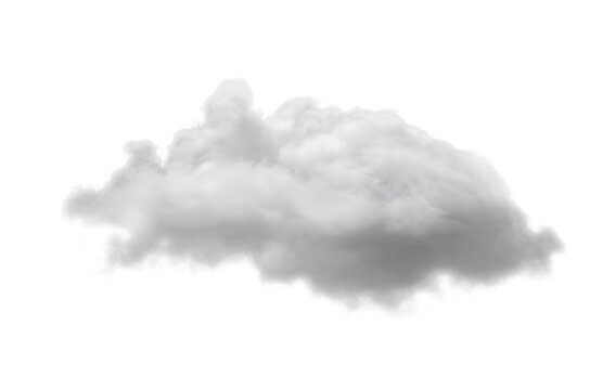 Cutout clean white cloud transparent backgrounds special effect illustration
