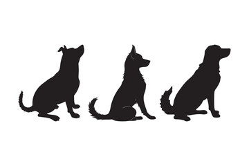 Sitting Dog Silhouette Collection