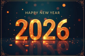 A colorful illustration of a new year's greeting card with the number 2020..New Year 2026.