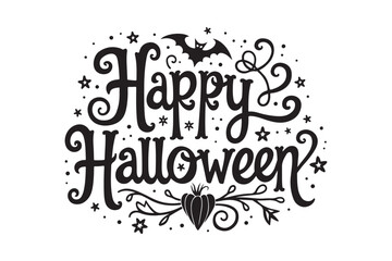Happy Halloween T-Shirt Design Vector Spooky SVG and PNG for Apparel