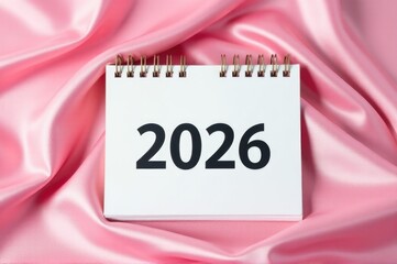 A notebook with the year 2026 written on it..New Year 2026.