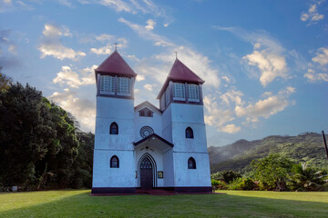 Eglise de la Sainte Famille à Haapiti sur l'île de Moorea en Polynésie