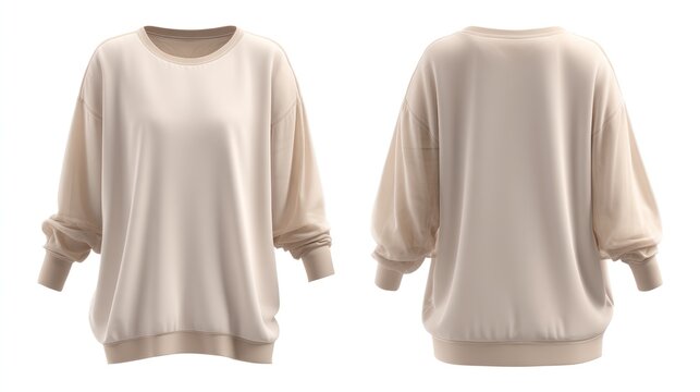 Isolated images of a lightweight summer jumper, front and back views, on transparent background, highlighting breathable fabric and relaxed fit