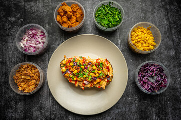 Golden Baked Smoky Grilled Potato with Sea Salt.
