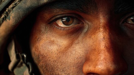 Obraz premium Portrait of a soldier in the Indian army.