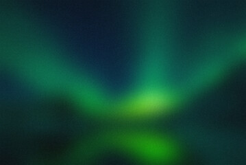 Abstract aurora borealis green and blue gradient with subtle grain texture