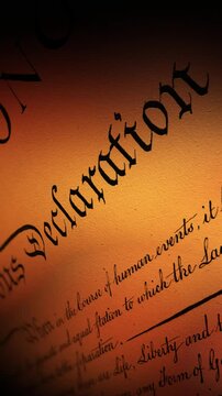 Dramatic USA Declaration - Iconic Historical Page Text Passing Vertical Screen - Close Up Pan - I
Realistic artistic cinematic 3D animation with burning flame reflection effect
