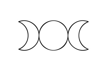 Triple moon symbol moon phases crescent moon