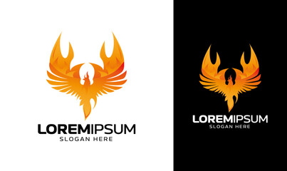 Fire eagle logo template Art & Illustration