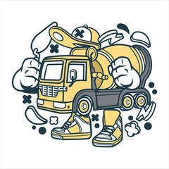Retro Scooter Line Art Vector...