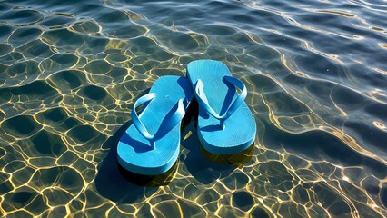 flip flops on the beach