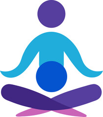 Person In Yoga Lotus Pose Meditation Vector Icon