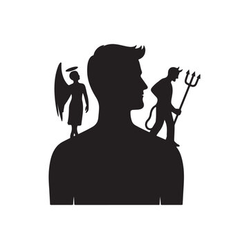 angel and devil on shoulders