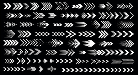 Collection of Diverse Arrow Shapes Vector Graphics for Design