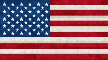 Textured American Flag Symbolizing Patriotism and National Pride with Vintage Aesthetic