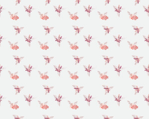 pink tiny flower as seamless pattern background